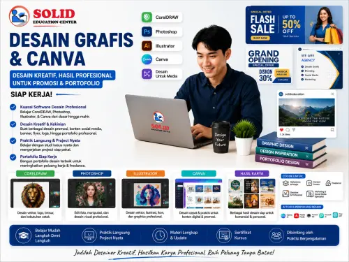 Kursus desain grafis dan content creator online Solid Education